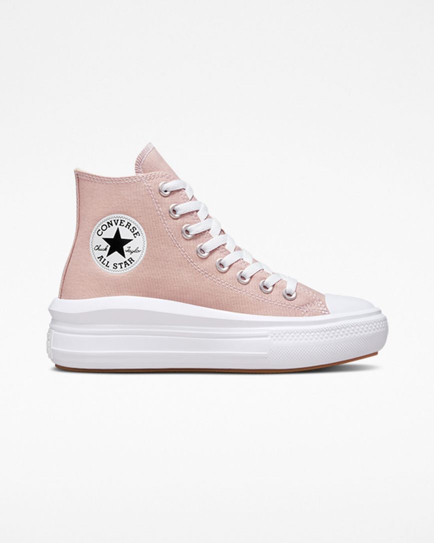 Zapatos Plataforma Converse Chuck Taylor All Star Move Seasonal Color Altas Mujer Gris Blancas | PE LEW5P7